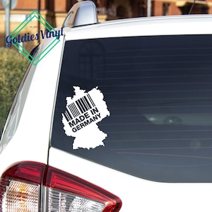 Made In Germany Barcode - Vinyl Die Cut Decal Sticker