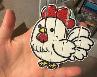 3D Printed Flexi Chicken | Articulated Farm Animal Fidget Toy - Etsy