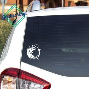 Circle Fishing Design - Vinyl Die Cut Decal Sticker