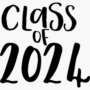 Class of 2024 Vinyl Die Cut Decal Sticker - Etsy