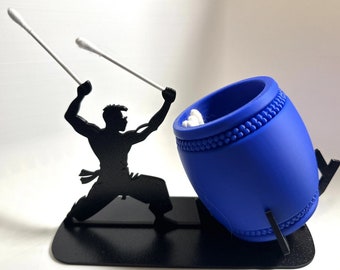 3D Printed - Taiko Drummer Q-tip Holder