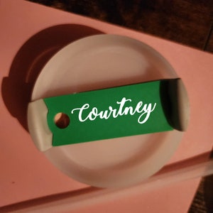 3D Printed - Stanley Cup 40 Oz Name Tag Topper Plate