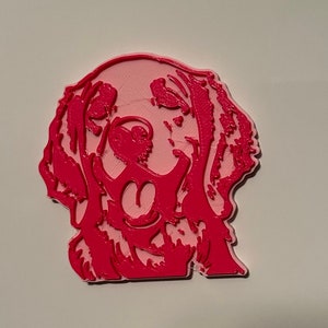 3D Printed - Golden Retriever Magnet V1