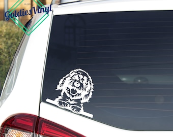 Peeking Golden Doodle - Vinyl Die Cut Decal Sticker