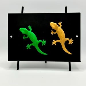 3D gedruckter Gecko Magnet | Personalisierter Kühlschrankmagnet in Deiner Farbwahl | Tier, Eidechse, Refrig, Unique Home Decor