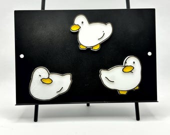 3D Printed Duck Magnet Set, Fridge Magnets, Mallard and Goose, Custom Colors, Gift for Animal Lovers, Unique Kitchen Decor