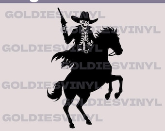 Cowboy Skeleton SVG File Image Download Halloween PNG