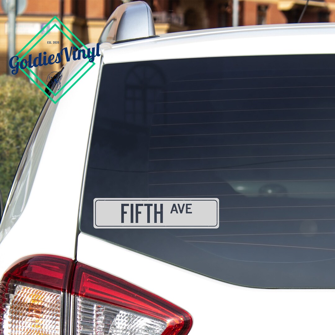 Fifth Ave - Vinyl Die Cut Decal Sticker - Etsy