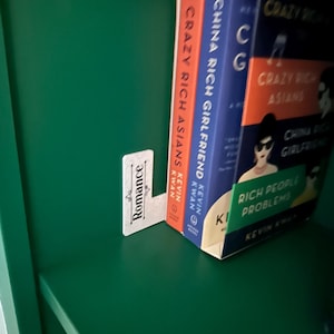 3D Printed - Book Shelf Dividers for Library Bookcase