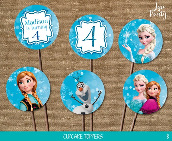frozen cupcake toppers print yourself frozen birthday cupcake etsy singapore