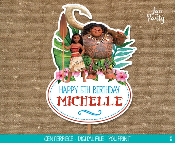 Moana Centerpiece Or Cake Topper Print Yourself Moana Etsy Moana Centerpiece Or Cake Topper Print Yourself Moana Etsy