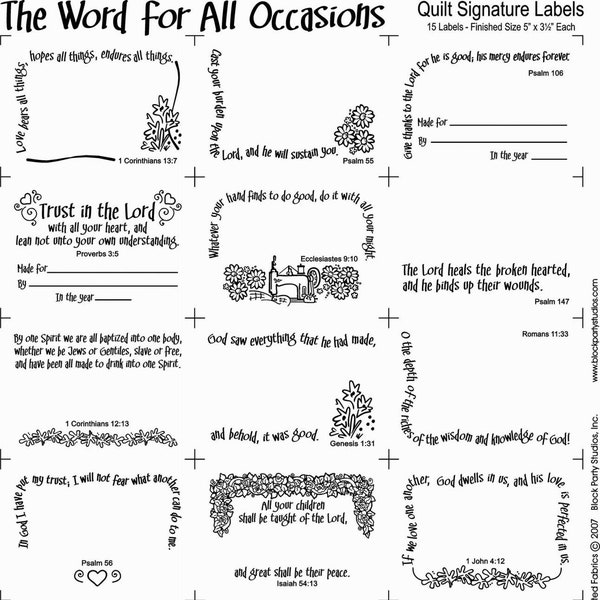 Embroidered Quilt Labels Etsy