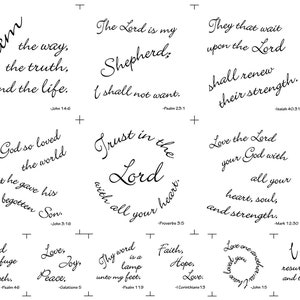 Words of Comfort Scripture Charm Squares Fabric Panel