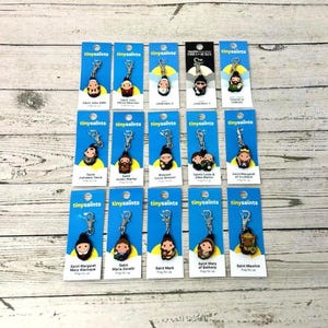 Tiny Saints K-Z Saint Names Rubber Charms