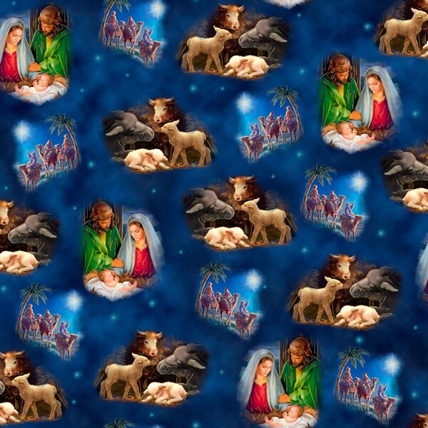 Nativity Fabric Etsy