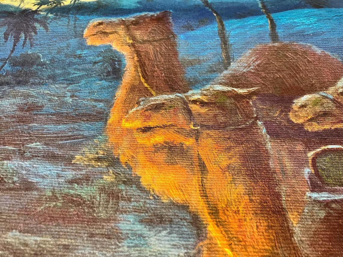 Christmas Joy Nativity Cotton Fabric Panel Etsy