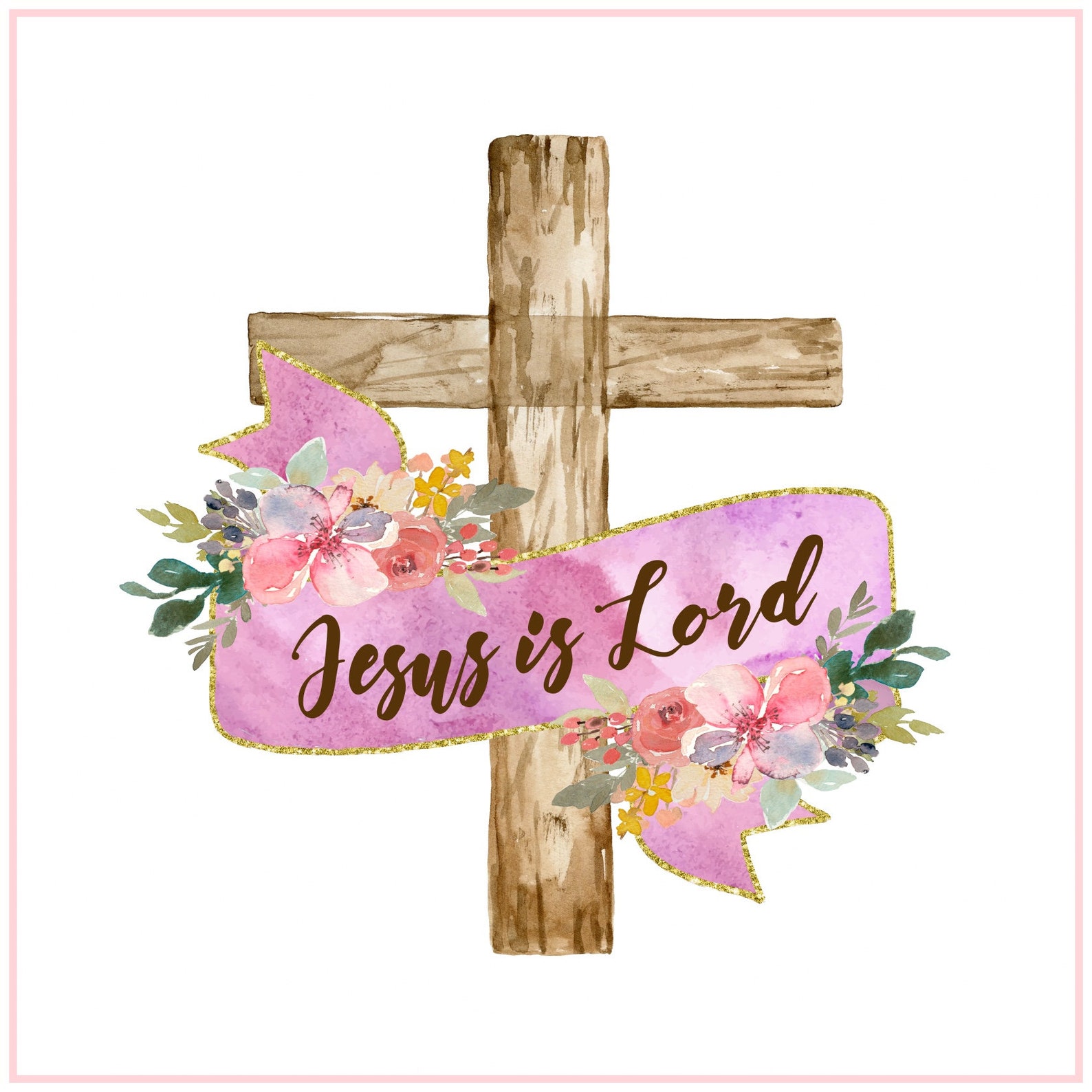 Jesus is Lord 6 Inch Square Fabric Art Panel | Etsy