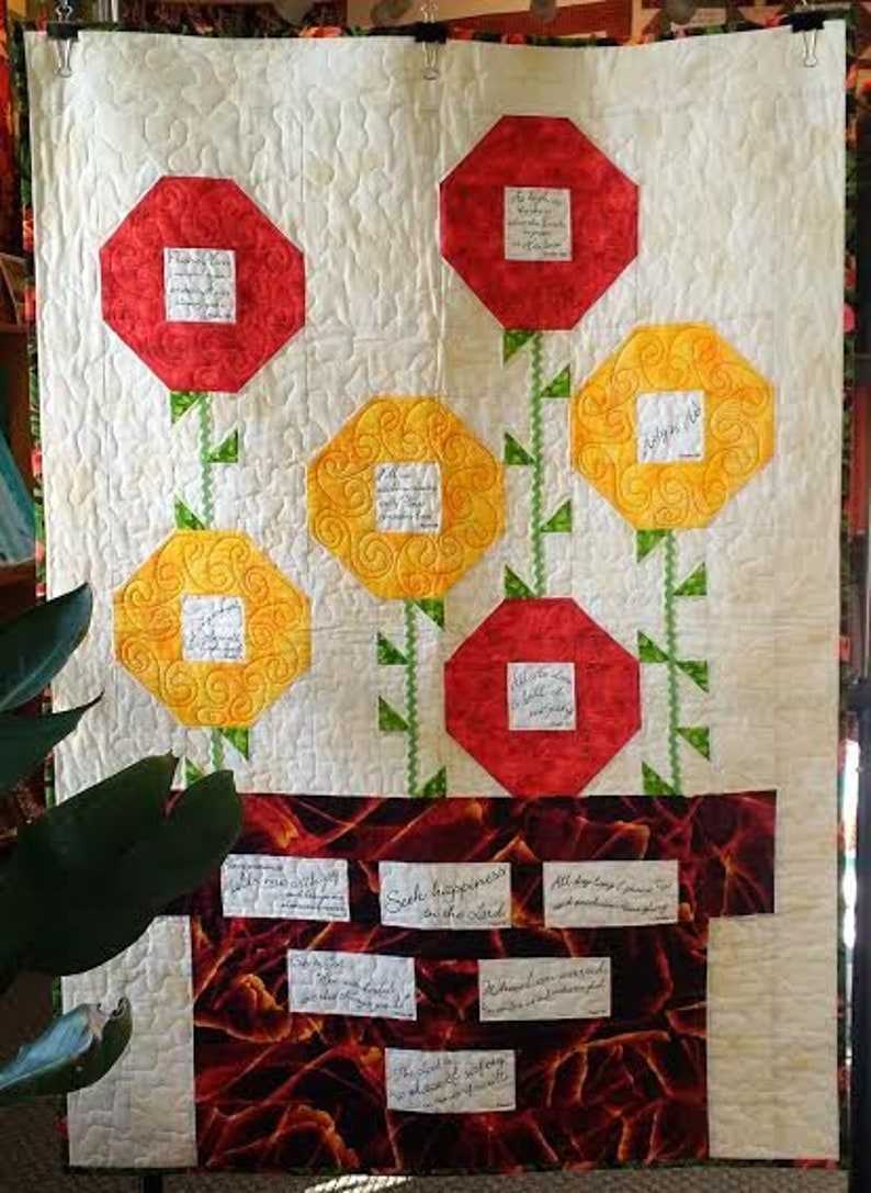 Prayer Blossoms Quilt Pattern Comfort of Psalms Fabric Panel Etsy