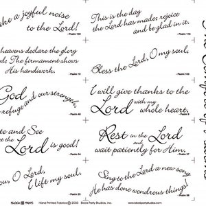 Comfort of Psalms I Scripture Rectangles Fabric Panel