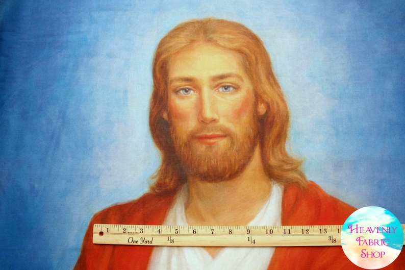 Jesus Large Cotton Fabric Panel Etsy