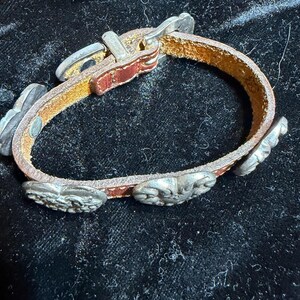 Brighton Silver Heart Concho Brown Leather Buckle Bracelet image 6