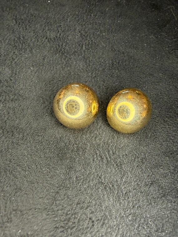 Vintage 14K Yellow Gold Ball Stud Earrings 5 Grams Solid 14KT High Polish