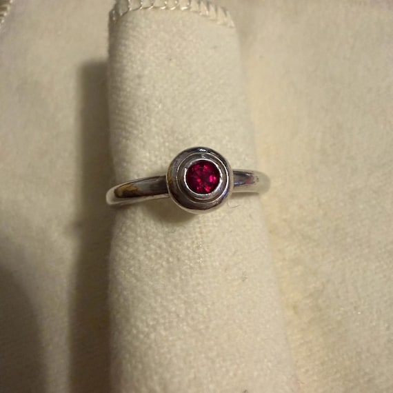 James Avery Sterling Silver and Ruby Ring Size 6.5 - image 2