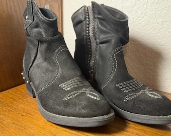 Sundance Western Black Ankle Boots