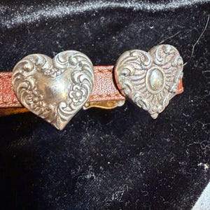 Brighton Silver Heart Concho Brown Leather Buckle Bracelet image 5