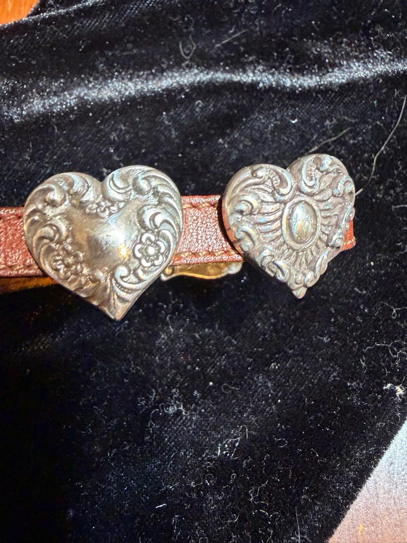 Brighton Silver Heart Concho Brown Leather Buckle Bracelet image 5