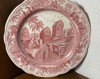 Spode Archive Collection "Caramanian" Cranberry Red Dinner Plate