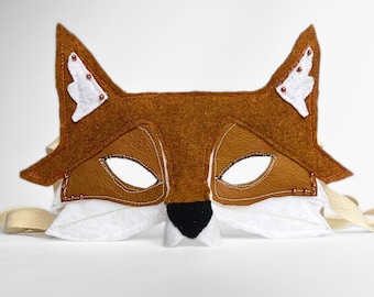 Clever Foxling: children’s felt fox mask, dress-up, fox costume, handmade, heirloom gift, pretend, play, forest creature, woodland, nursery