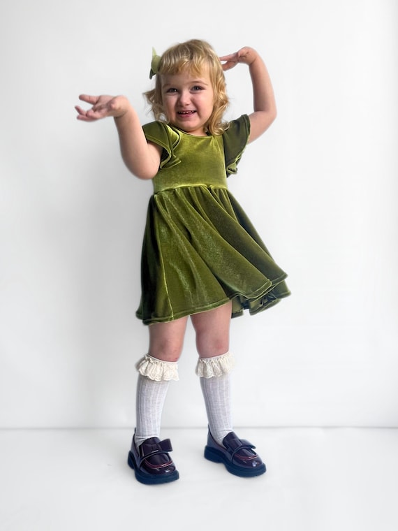 v neck layered dress Dress-Woodland, Whimsical Flora christmas party outfits main image 1