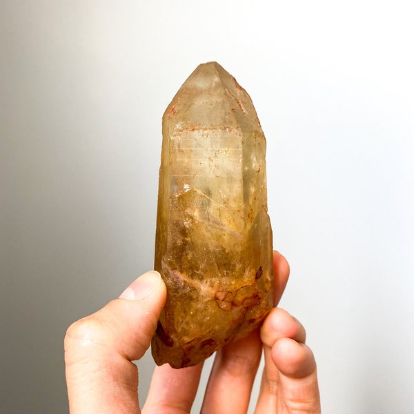 4.1" Zambian Citrine Quartz from Mansa, Zambia, Natural Citrine Point, Raw Citrine, Citrine Crystal, Not heated, Not treated