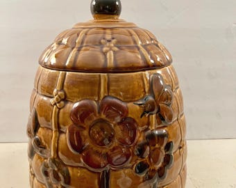 Vintage Los Angeles Potteries Beehive Cookie Jar 1968 Like New Condition