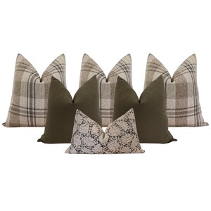 Moody Olive Bed Pillow Combo, Cover Only