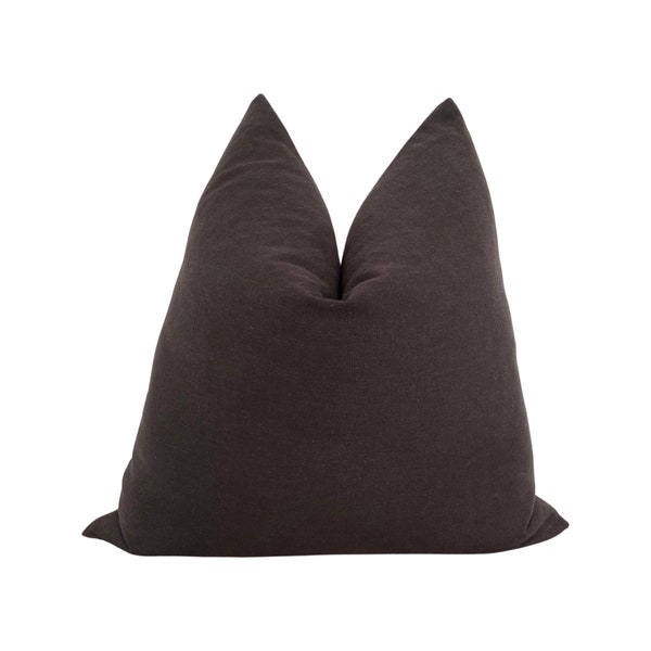 Dark Brown Pillow Etsy