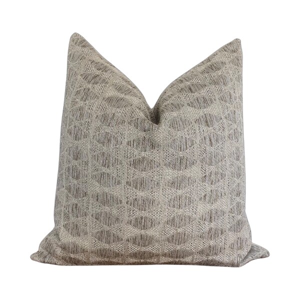 Oatmeal and Brown Diamond Pillow Cover, Cover Only