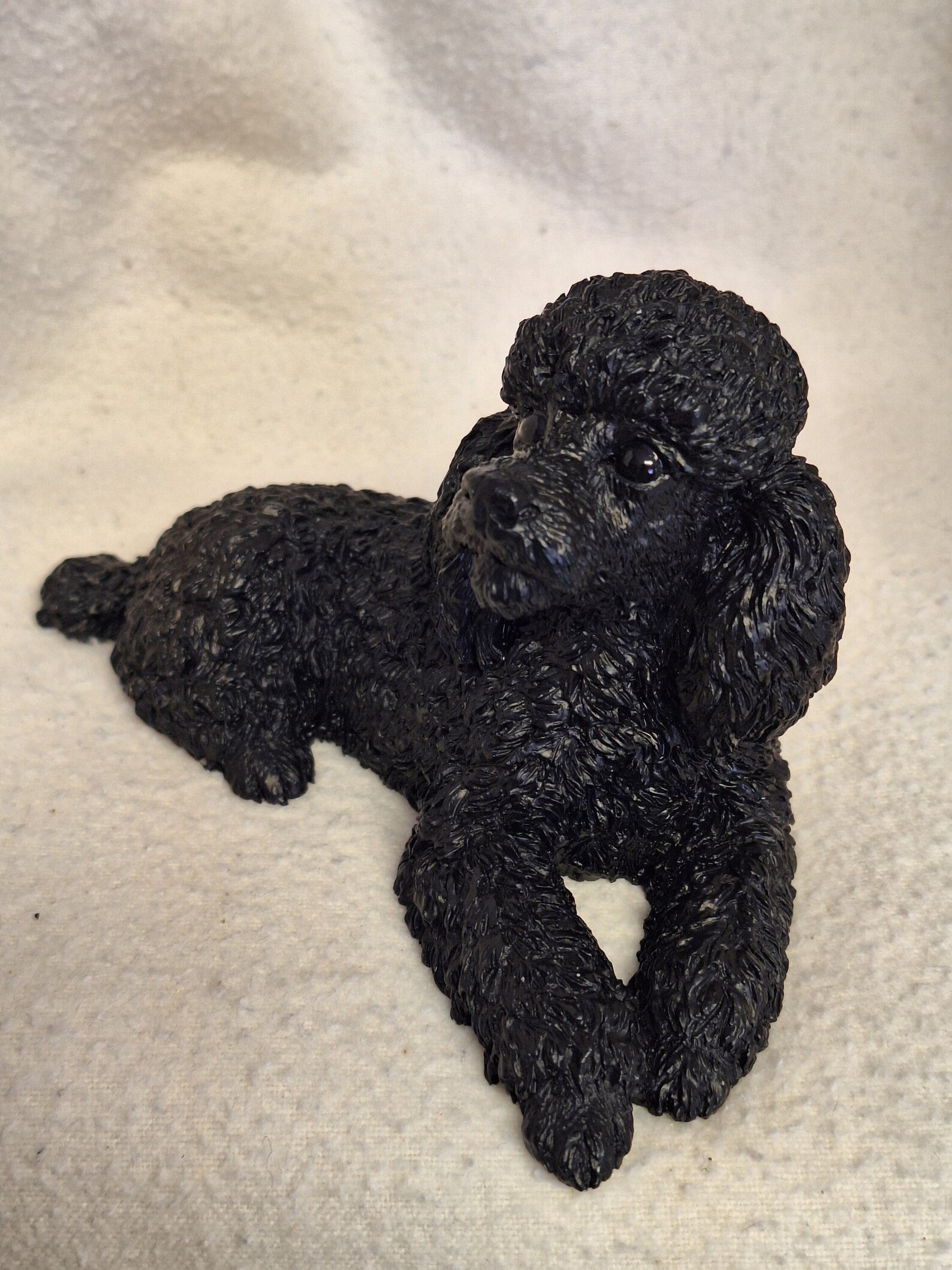 Vintage Sculpture, Vintage Poodle Figurine, Castagna Stone Vintage