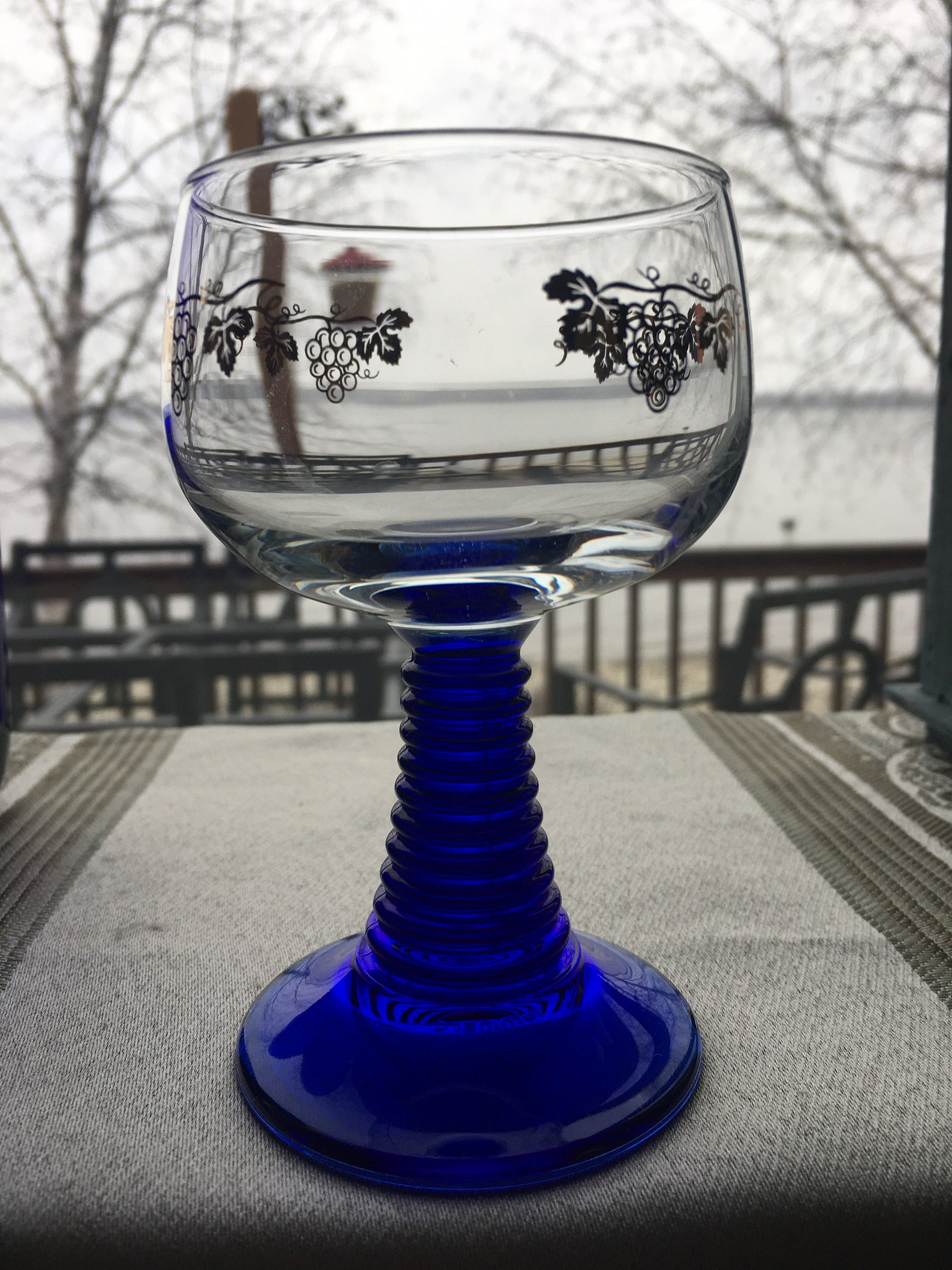 Vintage Cobalt Blue Glassware lot 5 in Total Barware Luminarc Cobalt