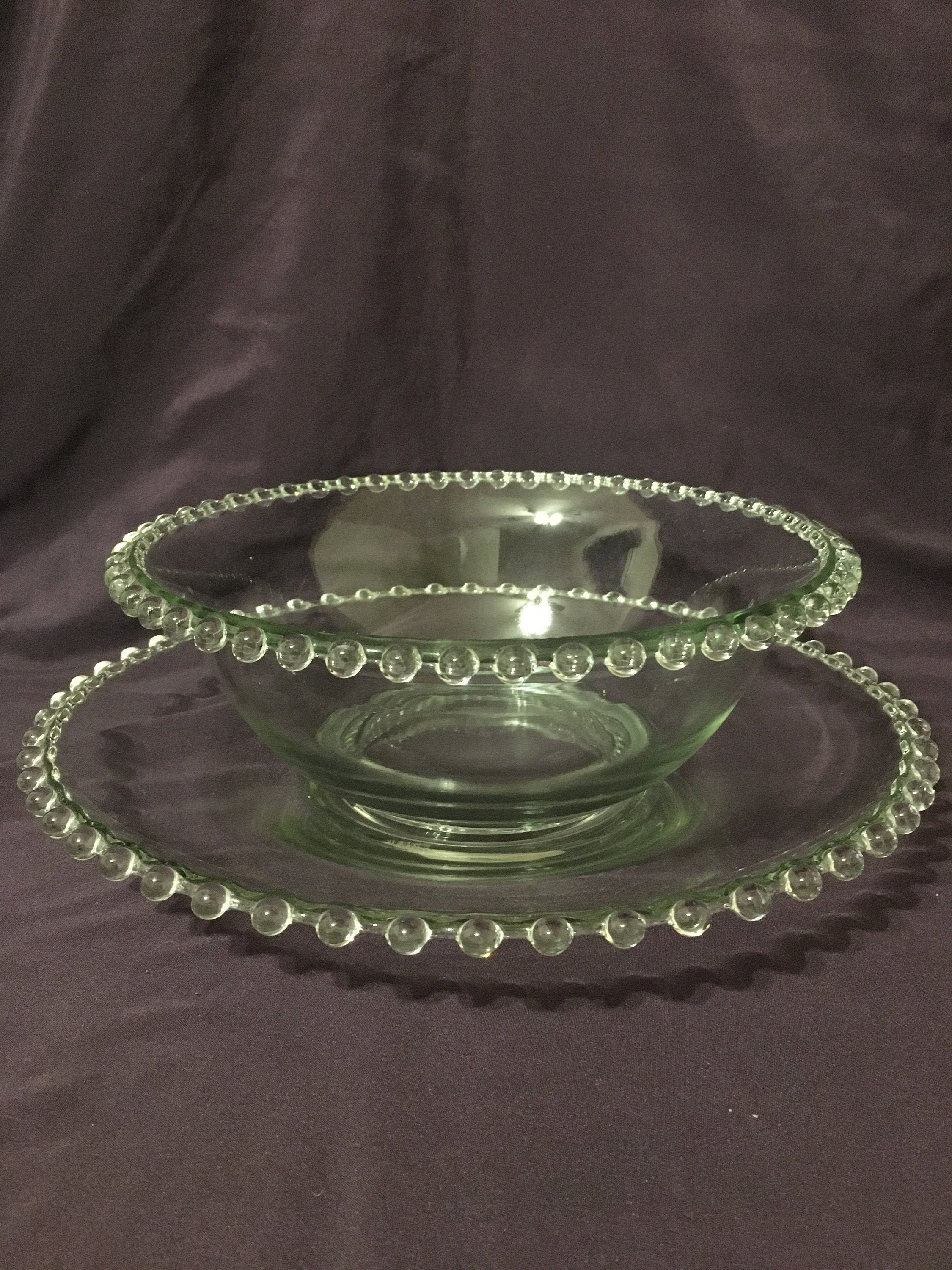 Candlewick Glass Bowl and Platter Depression Glass Bowl and Etsy