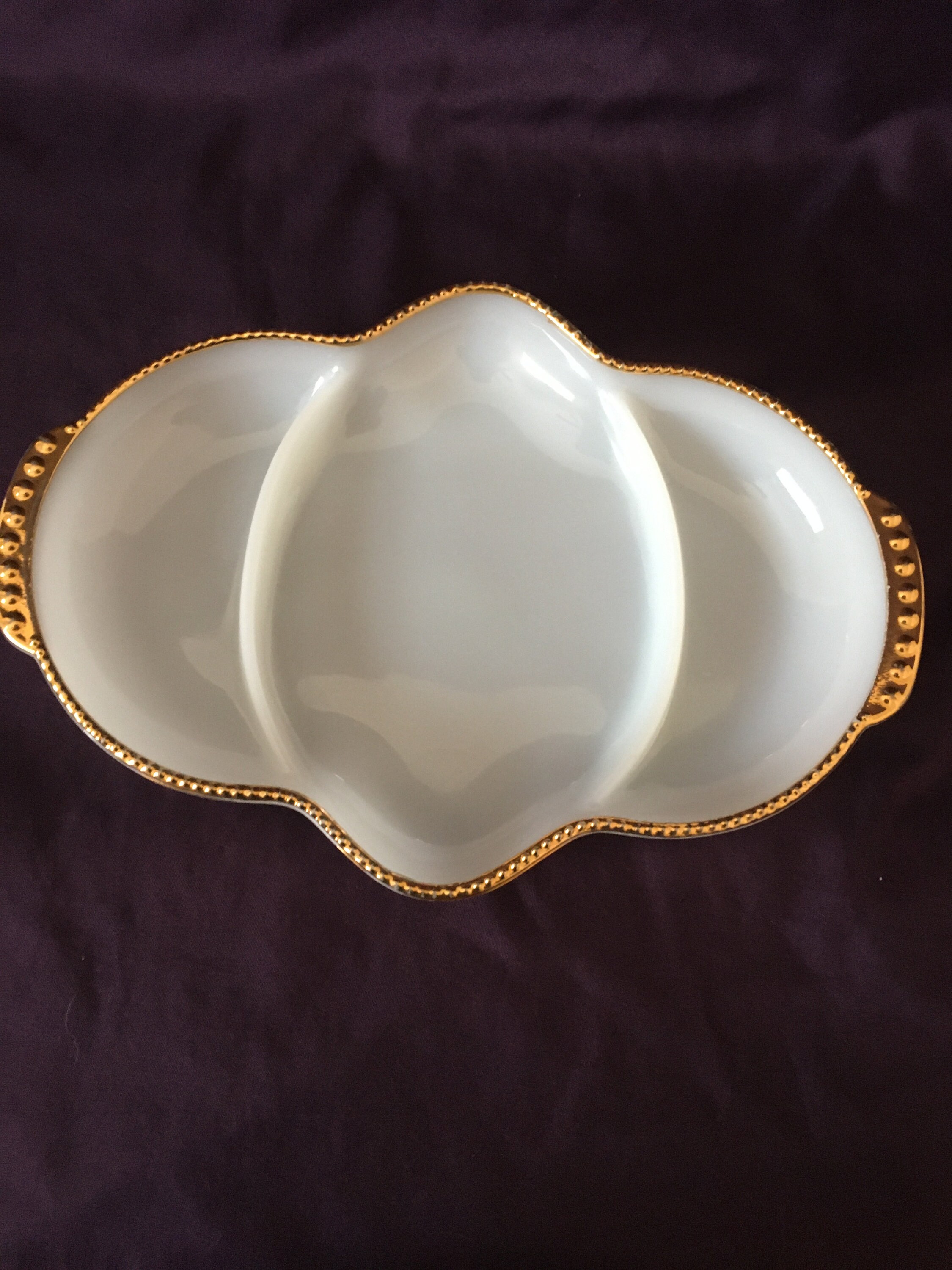 Fire King Vintage Platter Dish Gold Trim Serving Divided Plate Etsy UK