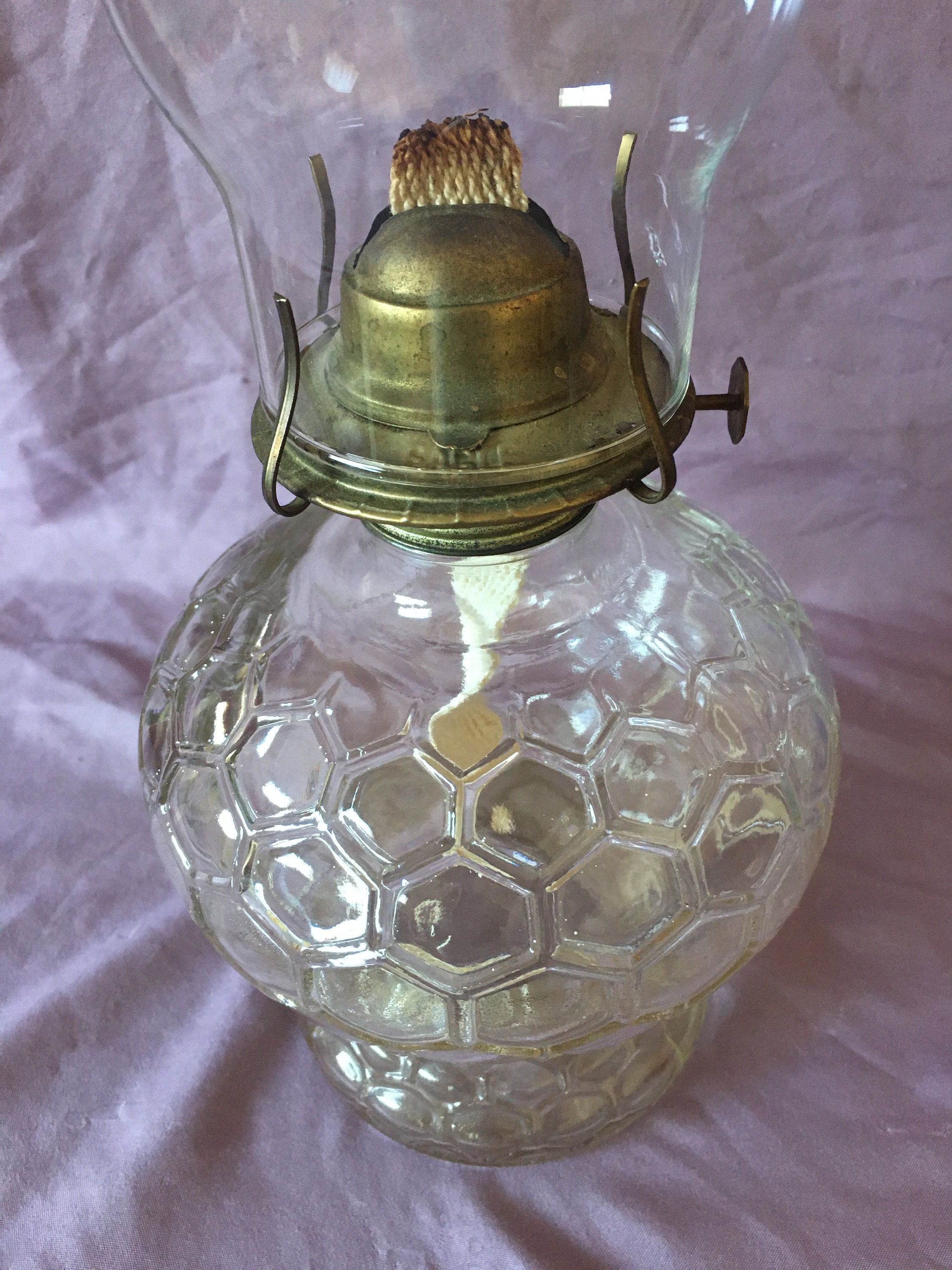 Vintage Eagle Oil Lamp off Grid Lantern Glass With Glass