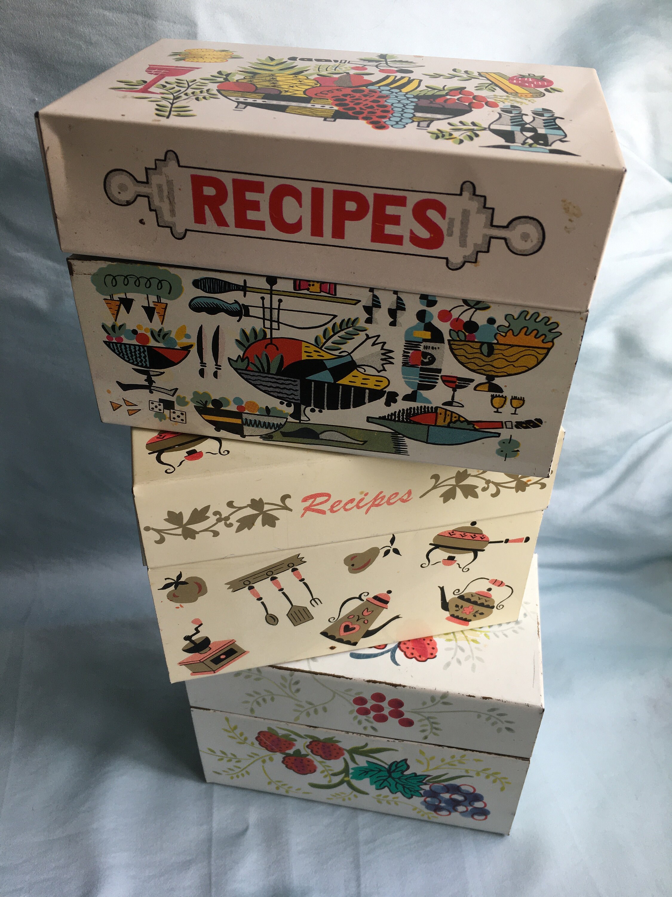 Tin Boxes Recipe Tin Boxes Vintage 3 USA Ohio Art Company Etsy Canada