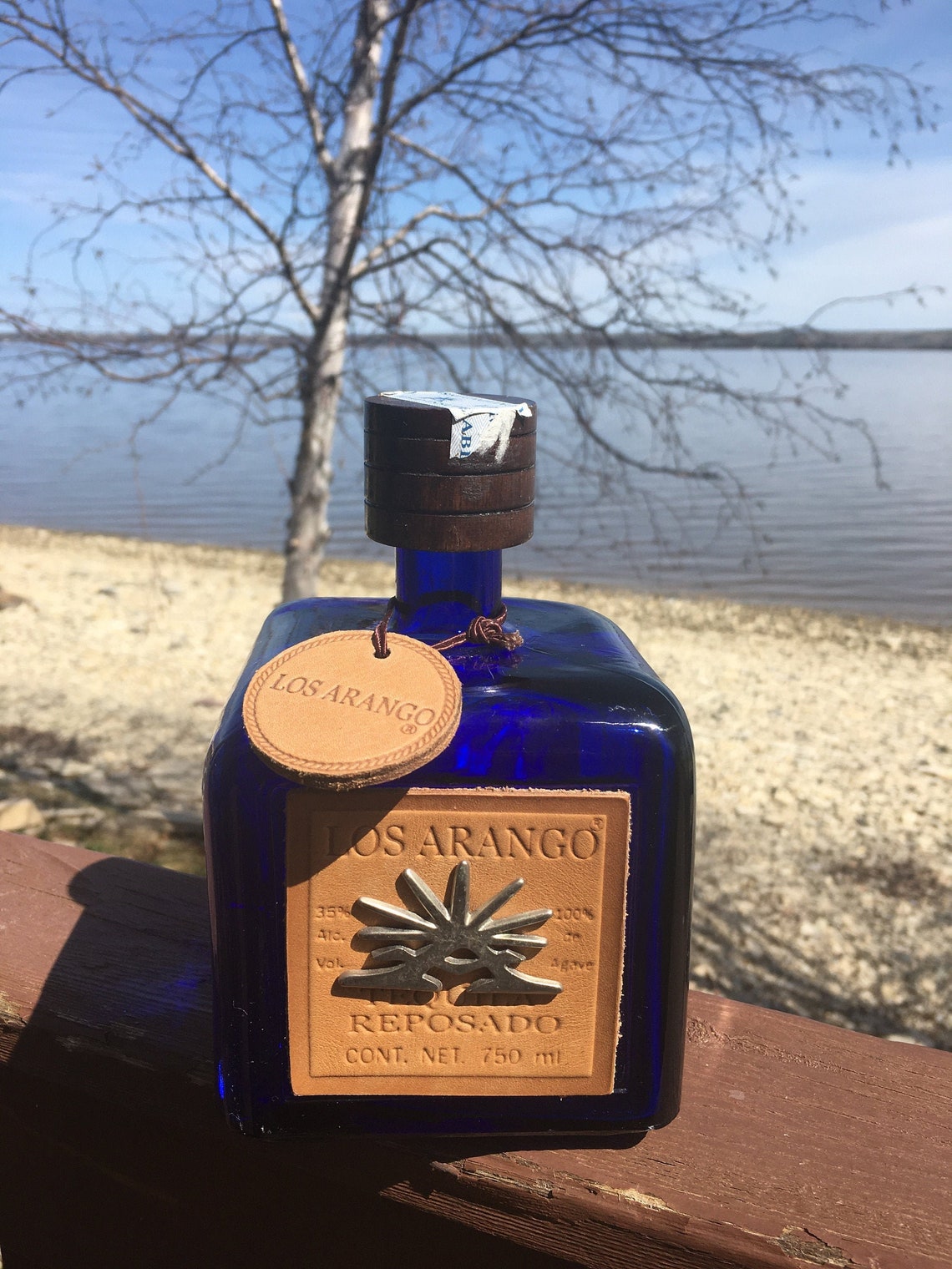 Cobalt Blue Liquor Bottle Blue Glass Heavy 6.5 x 4 Square Etsy