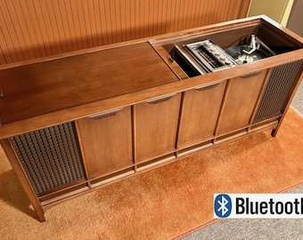 The Kronborg by Magnavox, Fully Serviced 1967 Astro-Sonic Stereo Console Record Player with Bluetooth!