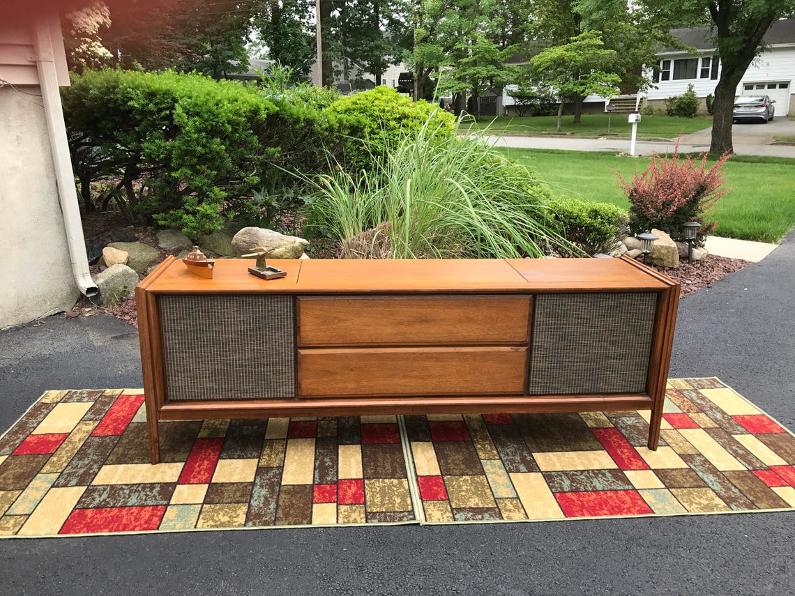 Mid Century Modern Sylvania Stereo/Record Console Serviced Etsy