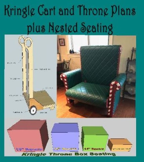 Kringle Knock Apart Throne Plus Throne Cart And Nested Seating Etsy