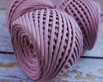 T-shirt Yarn, Fabric Yarn, Spaghetti Yarn, T-shirt Yarn, Recycled Yarn, Ribbon Yarn, Basket Yarn, Textile Yarn, Yarn for Bags, Dusty Rose