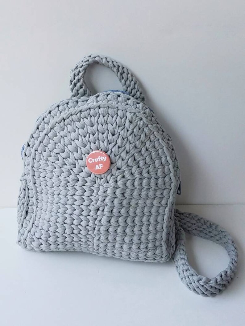 Mini Backpack Crochet Pattern Tshirt Yarn Crochet Bag Etsy